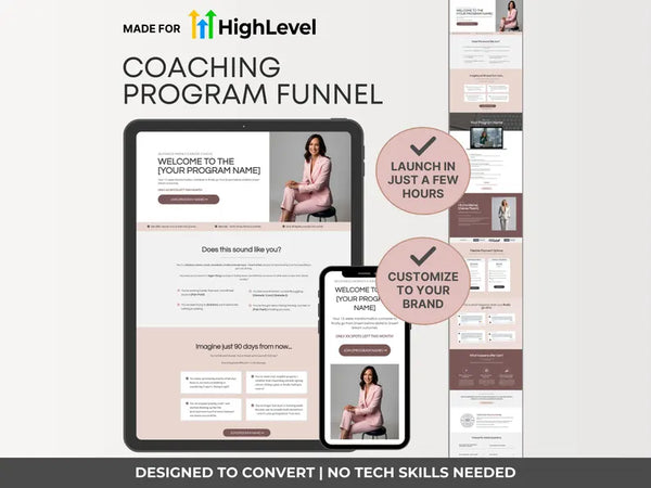 GoHighLevel Funnel Template: Boost Your Sales Instantly with a Professional Coaching & Business Funnel!