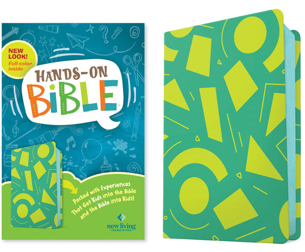 Get yours for $29.59 before it ends! – NLT Hands-On Bible for Kids, 3rd Edition (Green Lines and Shapes LeatherLike): Full-Color, Family Activities, Amazing Facts, Charts, and Maps | Tyndale | Books | STORE 24 HOURS
