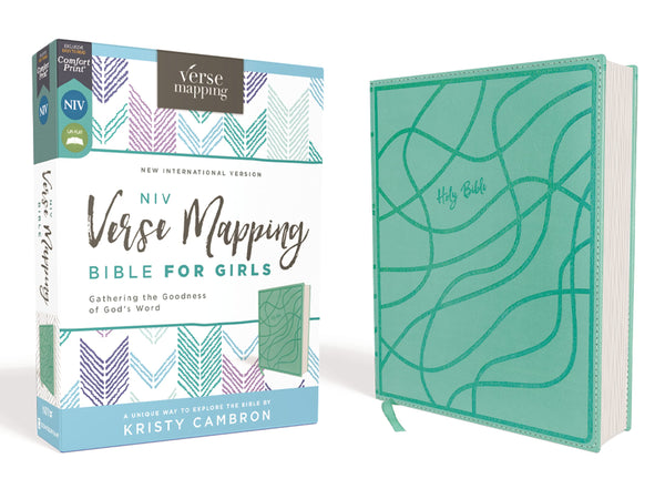 $19.99 – Fast checkout, limited stock! – NIV, Verse Mapping Bible for Girls, Leathersoft, Teal, Comfort Print: Gathering the Goodness of God's Word | HarperCollins | Books | STORE 24 HOURS