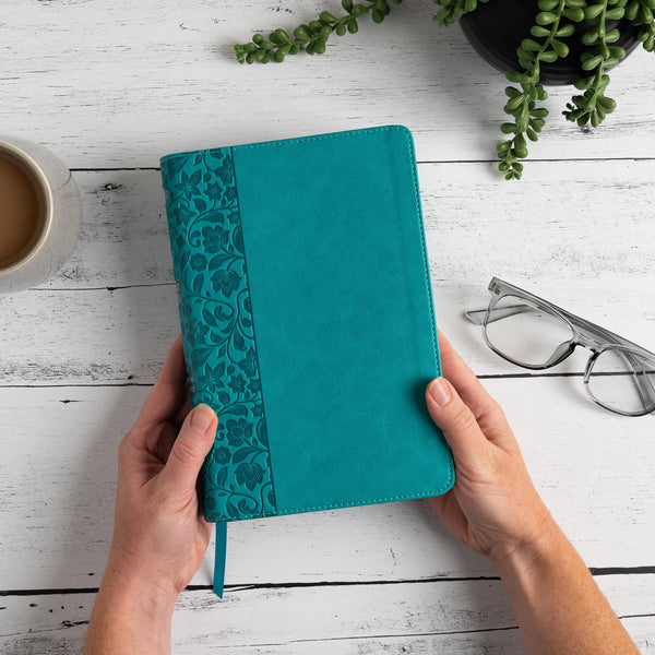 Special deal – $18.78 today only! – CSB Large Print Personal Size Reference Bible, Teal LeatherTouch, Red Letter, Presentation Page, Cross-References, Full-Color Maps, Easy-to-Read Bible Serif Type | Holman Bibles | Books | STORE 24 HOURS